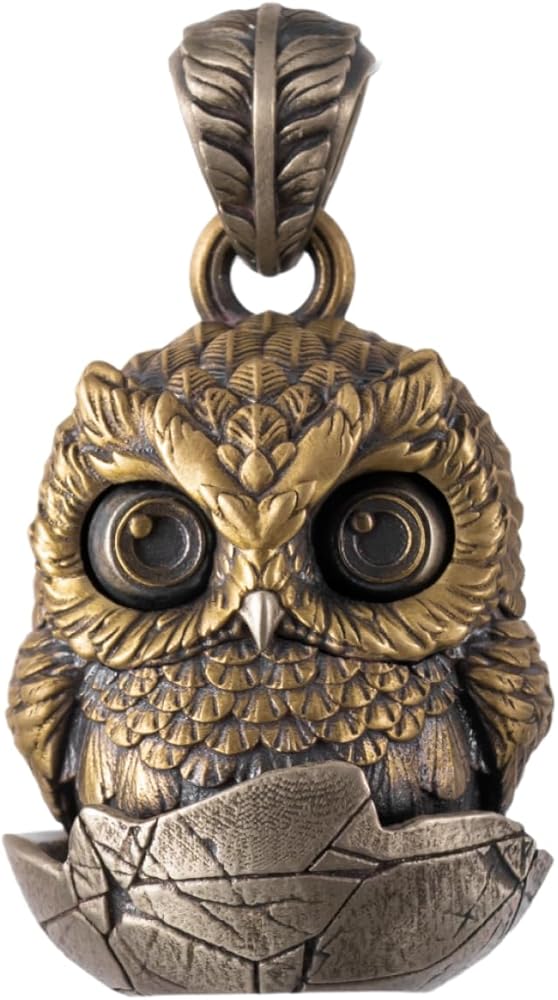 Amazon.com: COPPERTIST.WU Owl Fidget Pendant for Necklace Owl