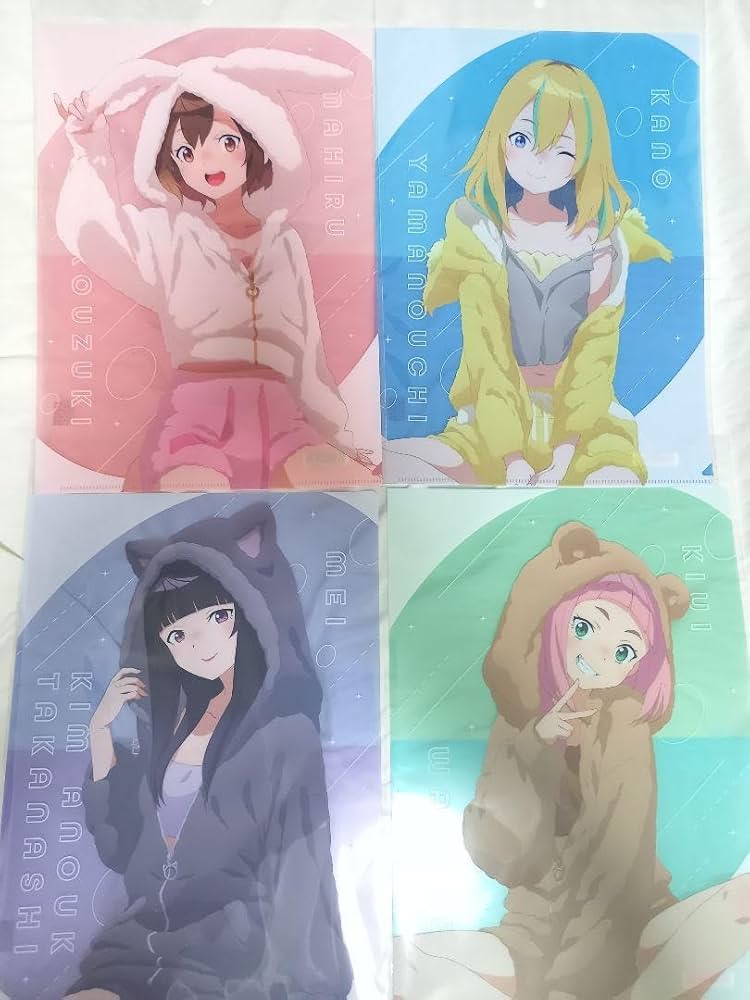 Amazon.co.jp: 4枚セット A4クリアファイル 夜のクラゲは泳げない