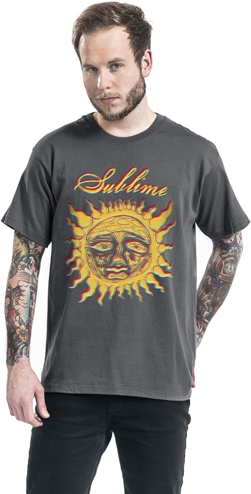 Amazon.com: Sublime T Shirt Yellow Sun Band Logo Official Mens