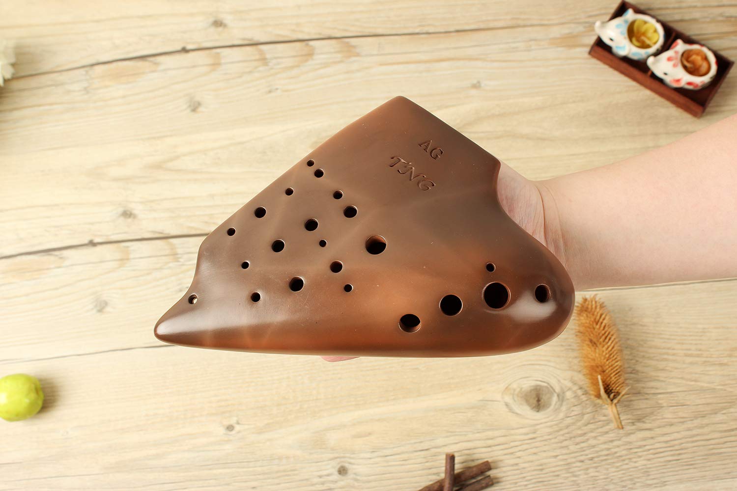 Amazon | TNG オカリナ 楽器 [ 12穴 / トリプル/アルト/G調/紫砂赤土