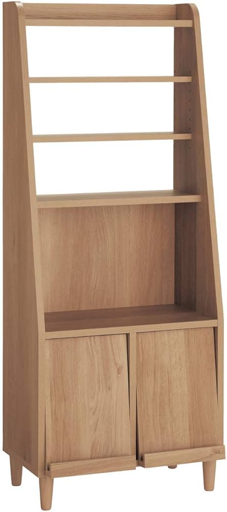 Amazon｜[ベルメゾン] キャビネット 飾れる 斜め 本棚 ナチュラル 60