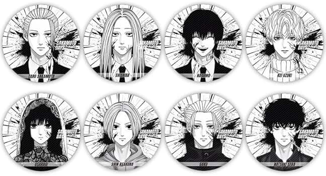 Amazon.co.jp: SAKAMOTO DAYS 缶バッジ ブローチ 58mm 坂本太郎 朝倉