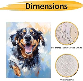 Amazon.co.jp: 数字による絵画 動物 犬 りえ大人のためのアクリル