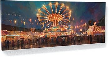 Amazon.com: Sense Canvas Vintage Carnival Whimsy 48 Canvas Art