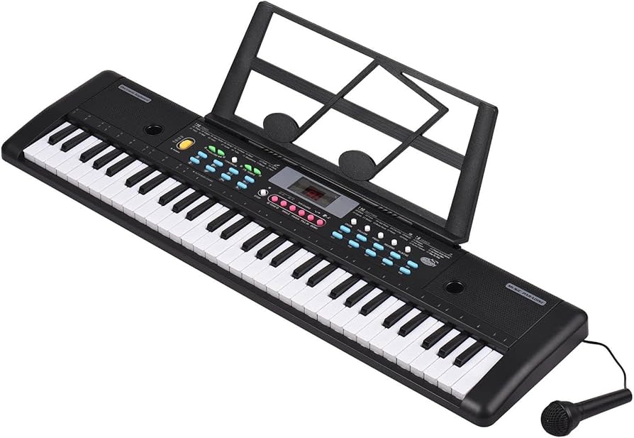 Amazon | フルサイズ 61 キー USB LED ディスプレイ電子ピアノマイク