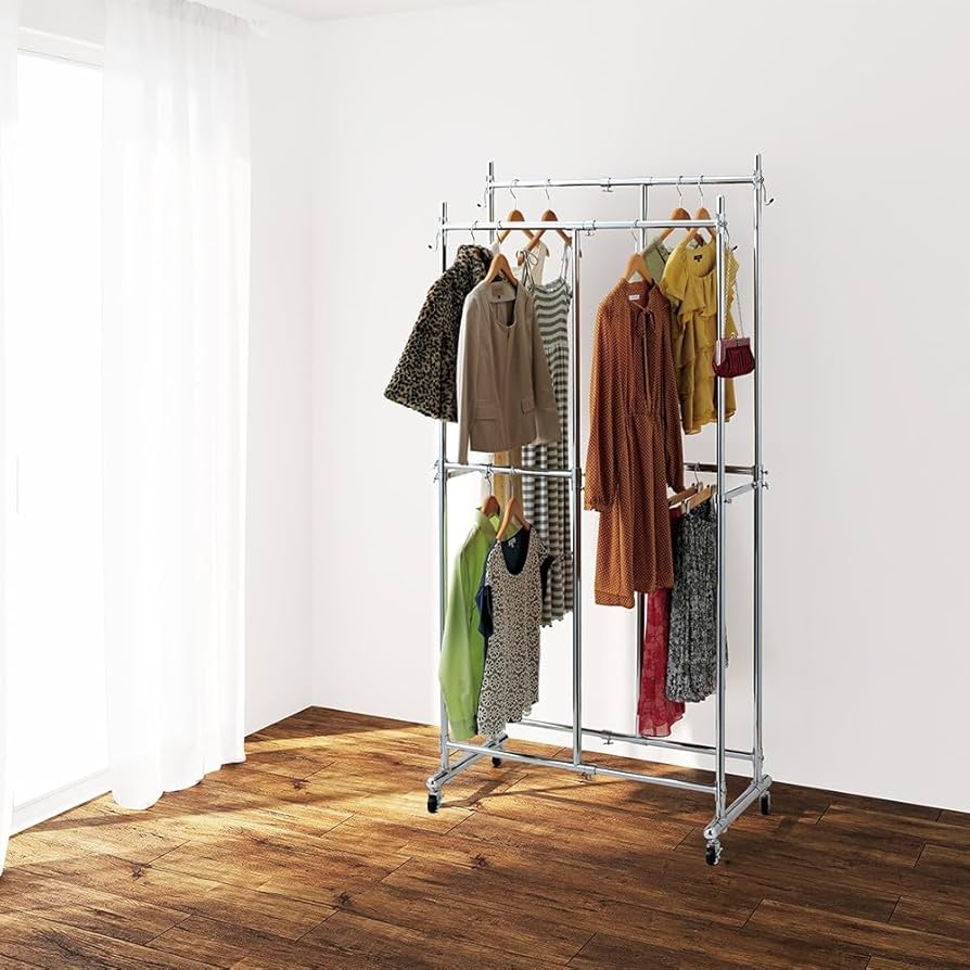 Amazon｜ディノス 衣類収納 ハンガーラック パイプハンガー 幅と高さが