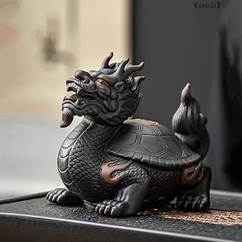 Amazon.co.jp: 龍亀（ロングイ）陶器製 置物 オブジェ 商売繁盛 開運