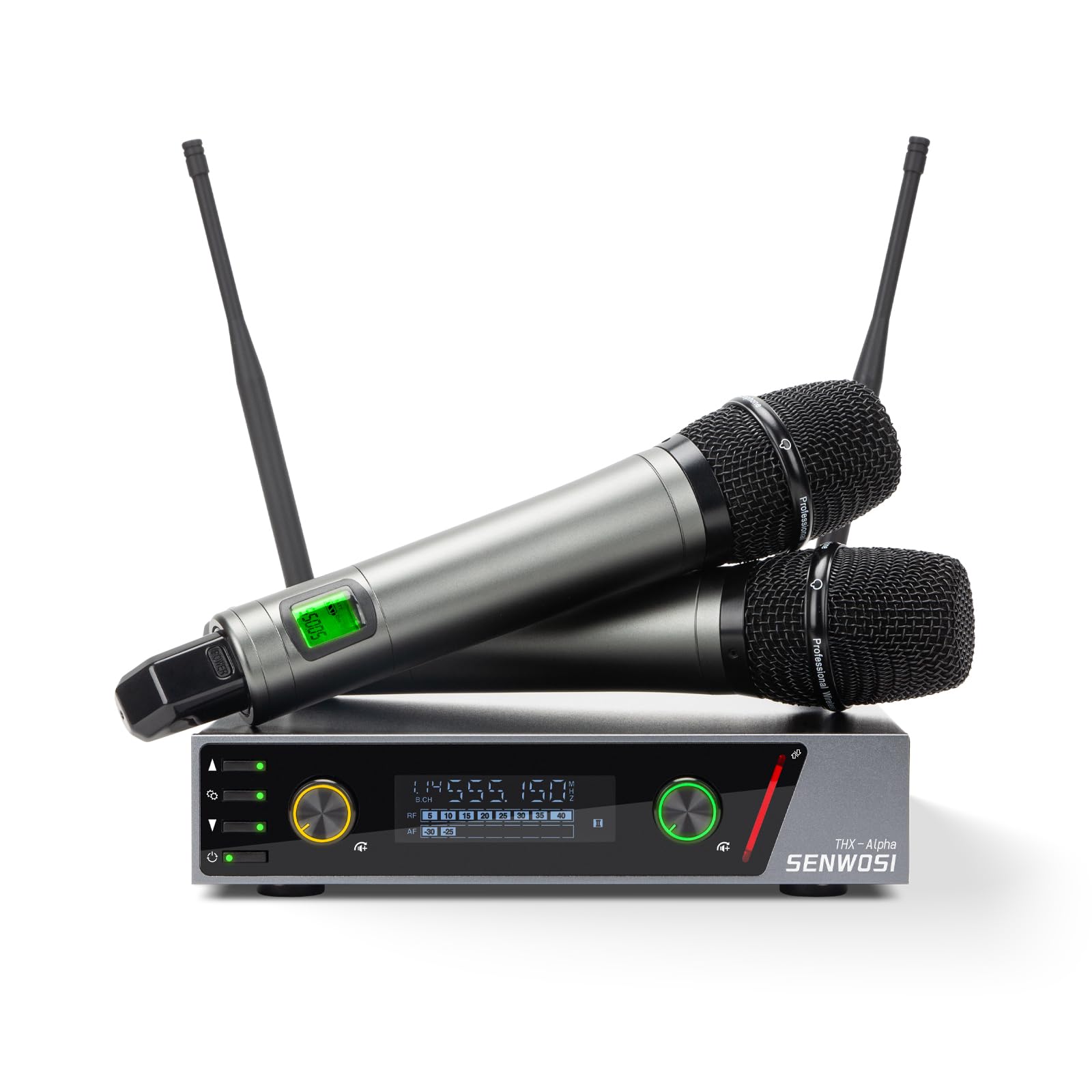 Amazon.com: SENWOSI Dual-Channel UHF Wireless Microphone System