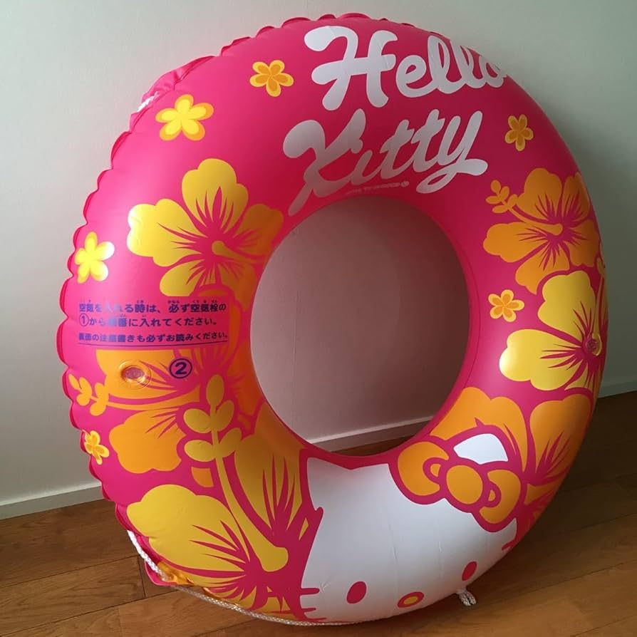 Amazon | キティ キティちゃん 浮き輪 うきわ 空気ビニール 大 100