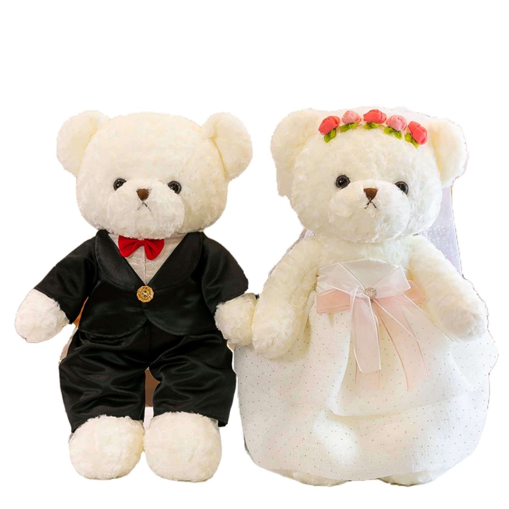 Amazon.co.jp: テディベア ペア カップル 花嫁ドレス スーツ