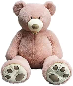 Amazon.co.jp: HUGFAN クマのぬいぐるみ ピンクベージュ 約134cm