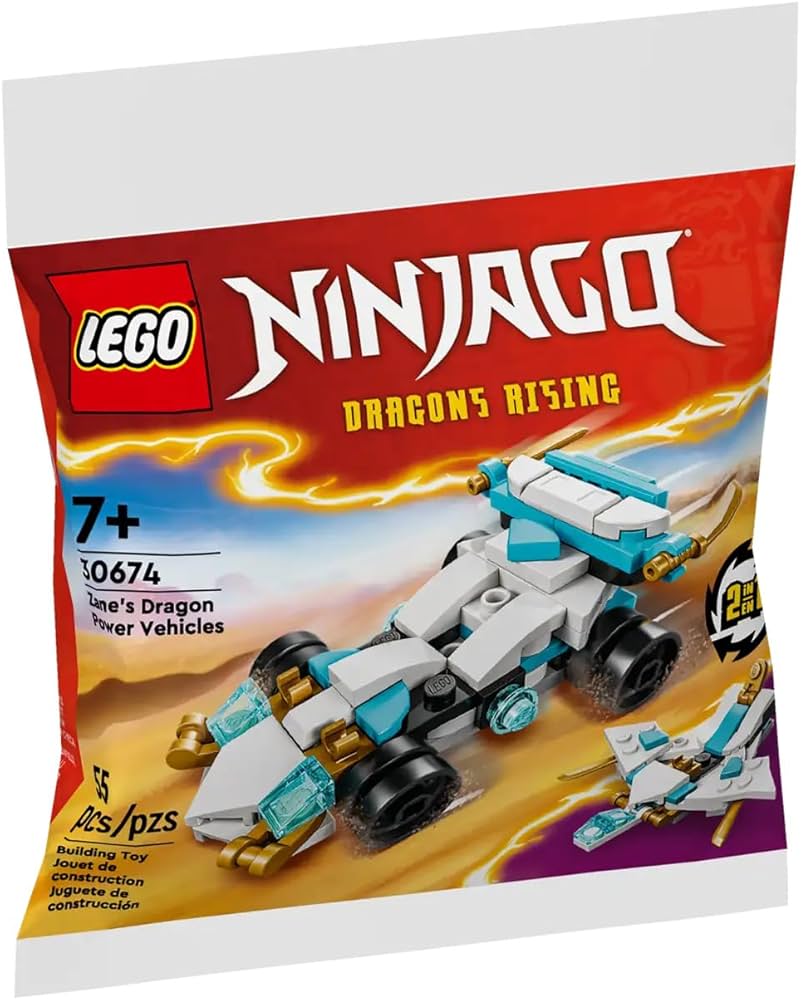 Amazon.com: LEGO NINJAGO Zane's Dragon Power Vehicles 30674