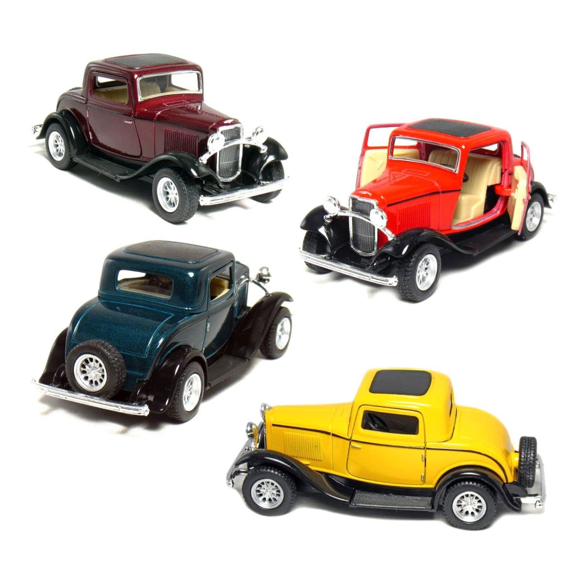 Amazon.com: KiNSMART 1932 Ford 3-Window Coupe 1:34 Scale 5