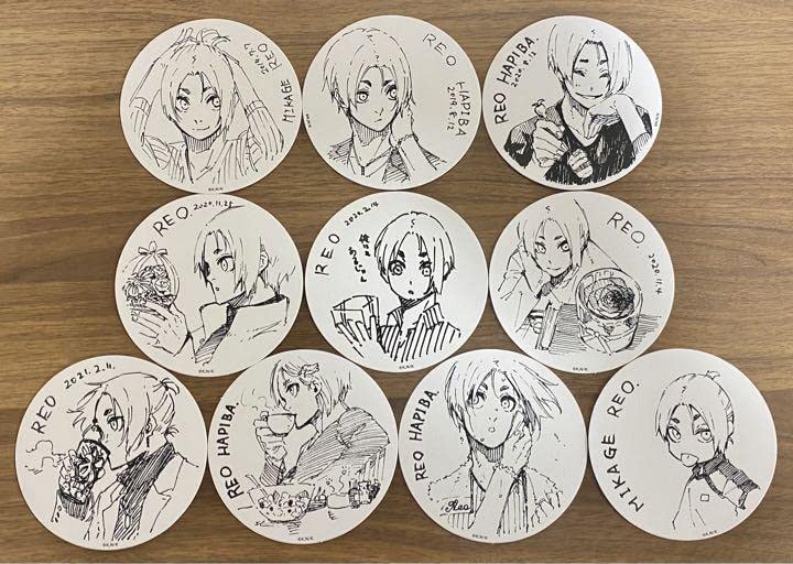 Amazon.co.jp: ブルーロック 御影玲王 コースター 全種 コンプ 原画展