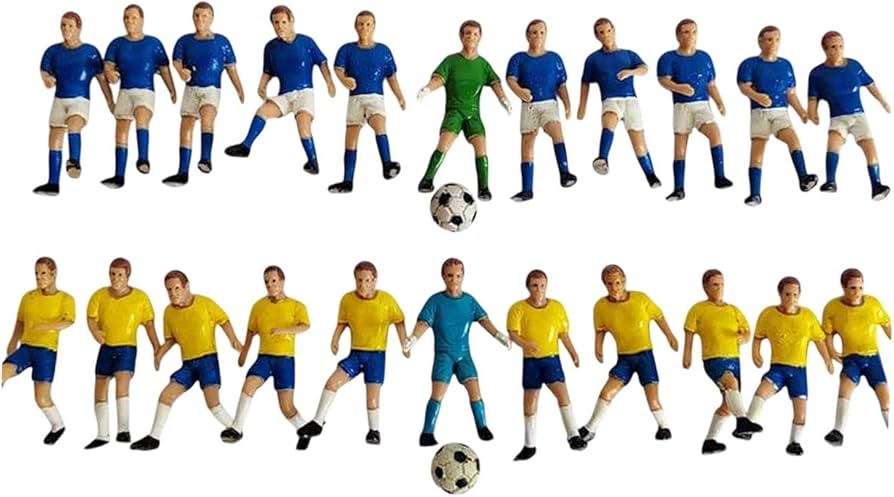 Amazon | Generic ミニチュアサッカー選手おもちゃフィギュア 22個