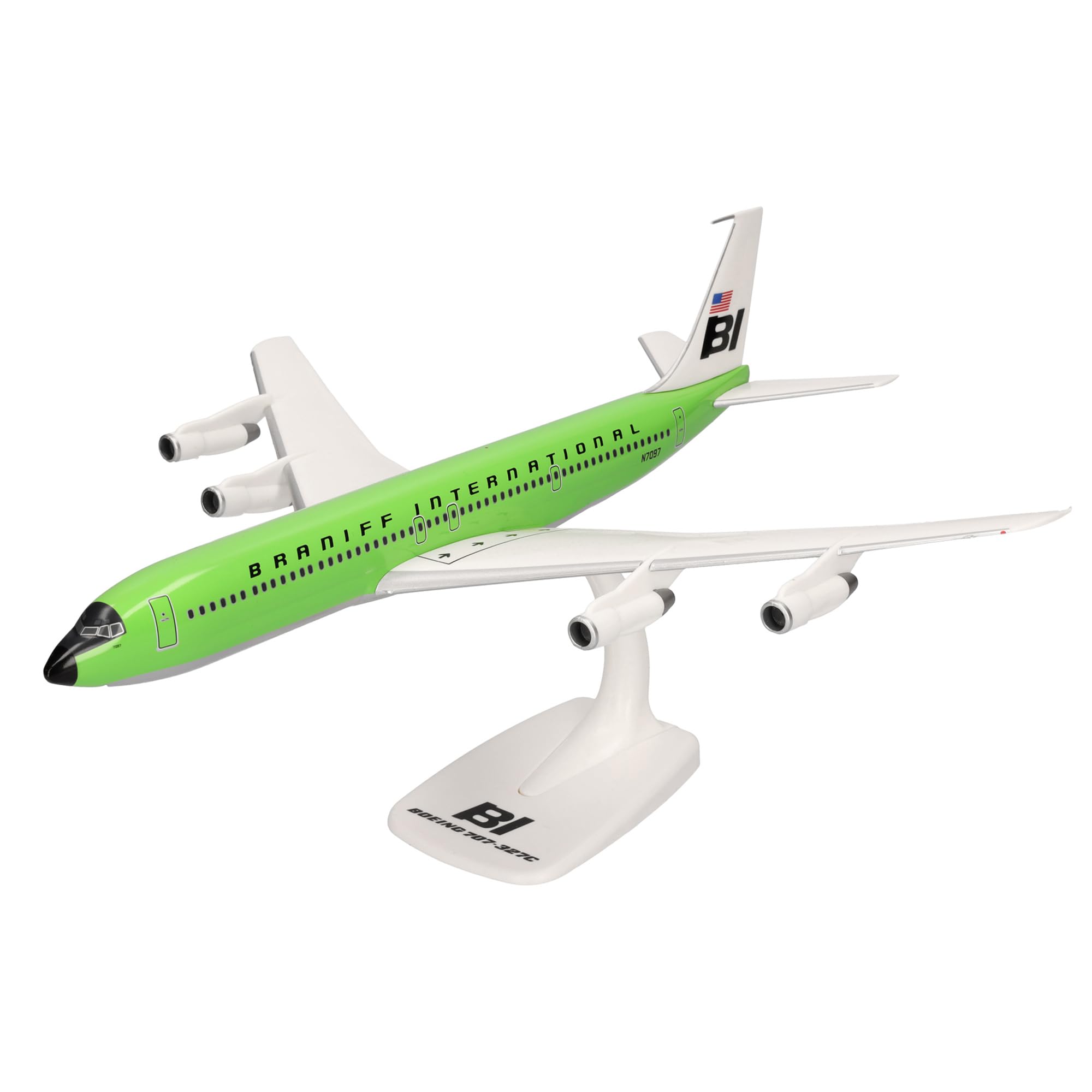 Amazon.com: Herpa Snap-fit Airplane Model Boeing 707-300 Braniff