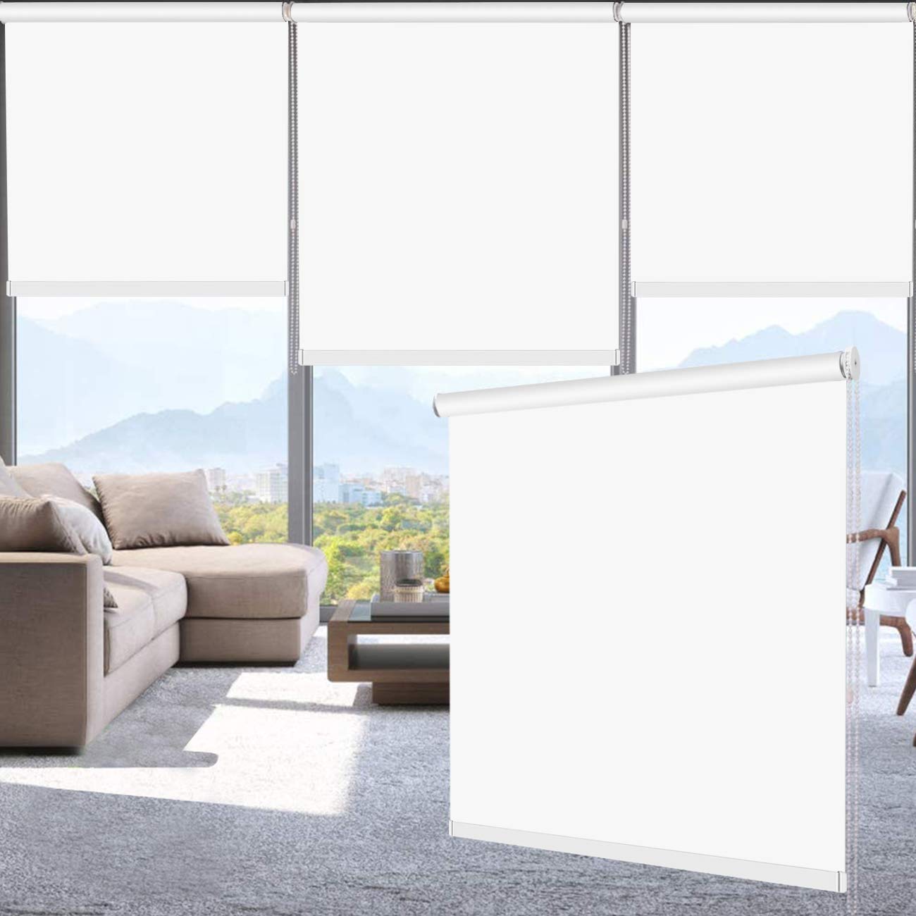 Amazon｜ロールスクリーン ロールカーテン ANONOUS 幅185cm 丈240cm 1