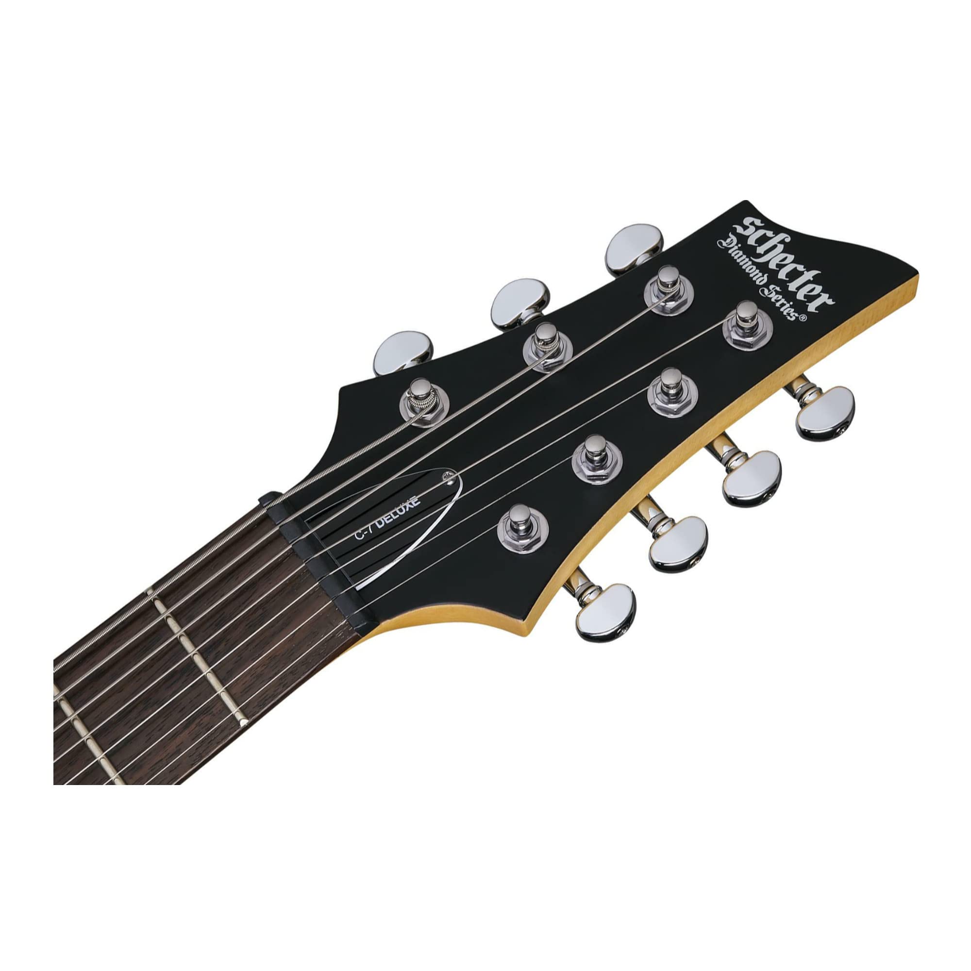 Amazon.com: Schecter C-7 DELUXE LH Satin Black 7-String Solid-Body