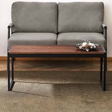 Amazon.co.jp: アイアンフレーム ガラス天板 センターテーブル