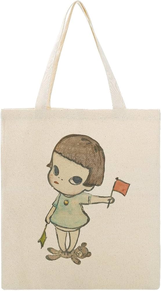 Amazon.co.jp: 奈良美智 トートバッグ キャンバス 帆布包 ハンドバッグ