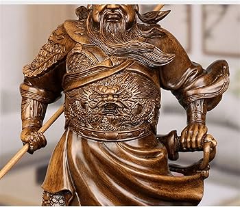 Amazon｜中国風水関羽像/関公像/関帝像/関雲長像置物、幸運の神 - 富の