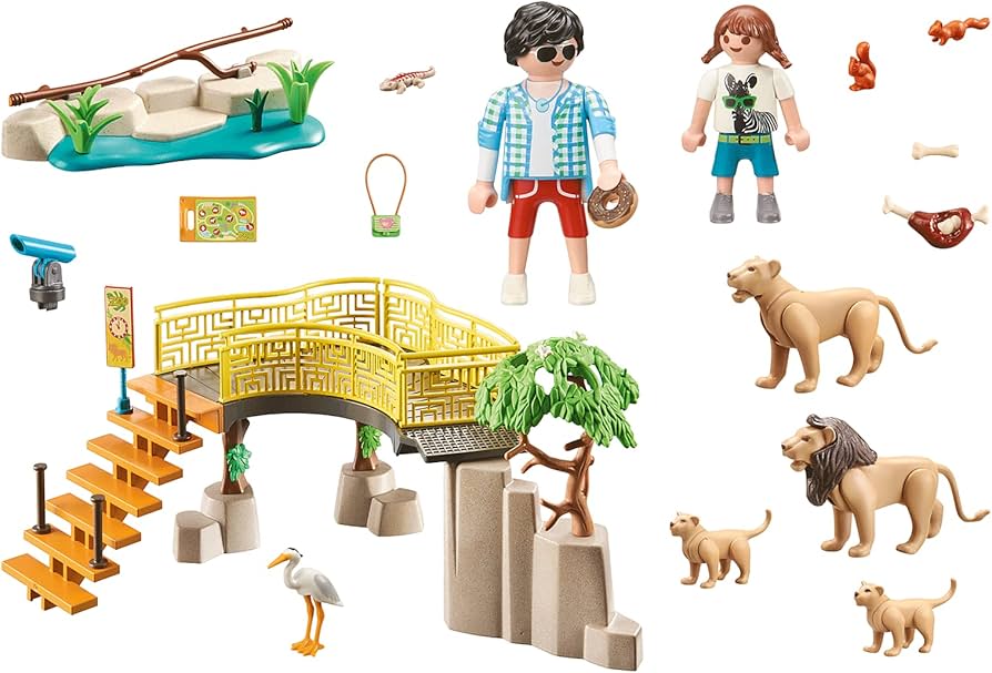 Amazon.co.jp: プレイモービル 動物園 屋外のライオンエリア(2023