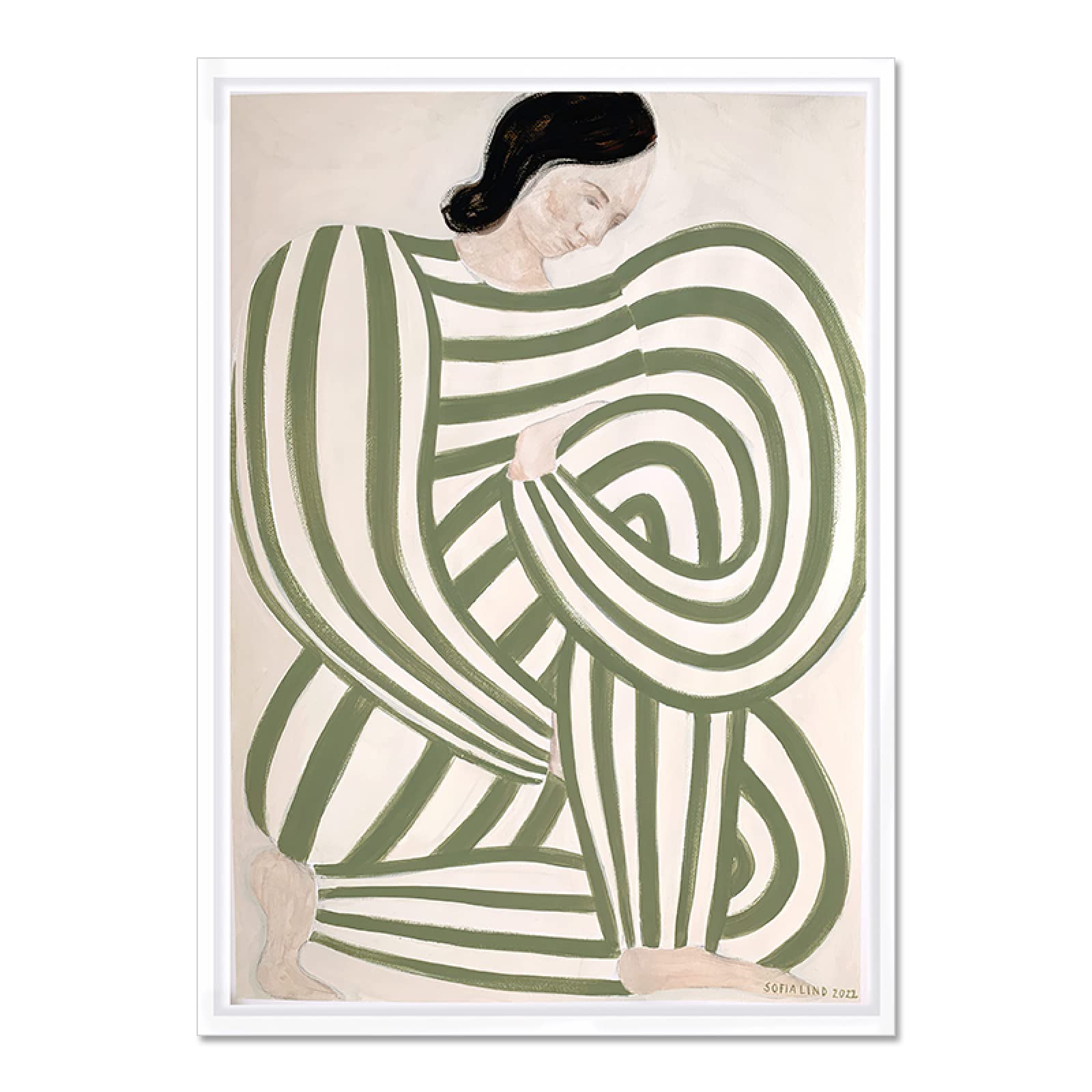 Amazon.co.jp: 抽象的なソフィア・リンドのボディラインポスターと