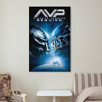 Amazon.co.jp: エイリアンVS.プレデター 映画ポスター キャンバス 芸術