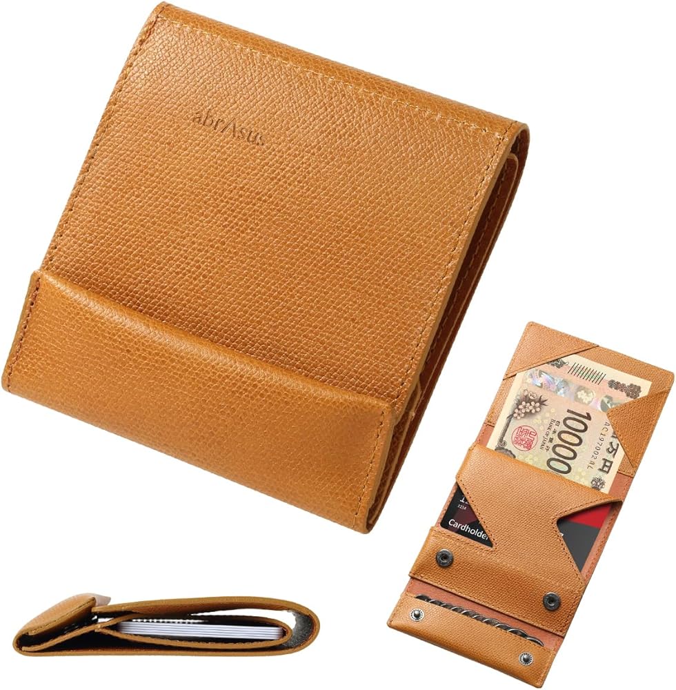 Amazon | [アブラサス] 薄い財布 レザー 薄型 メンズ レディース 財布