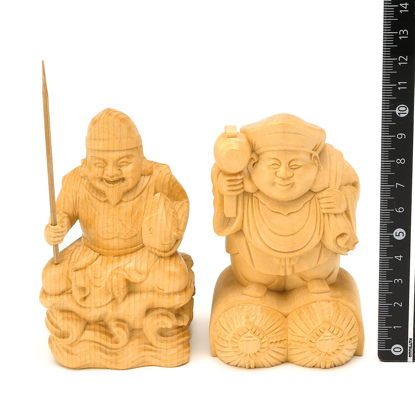 Amazon｜伊勢 - 宮忠 - 木彫り 仏像 七福神 置物 恵比寿様 大黒様 二