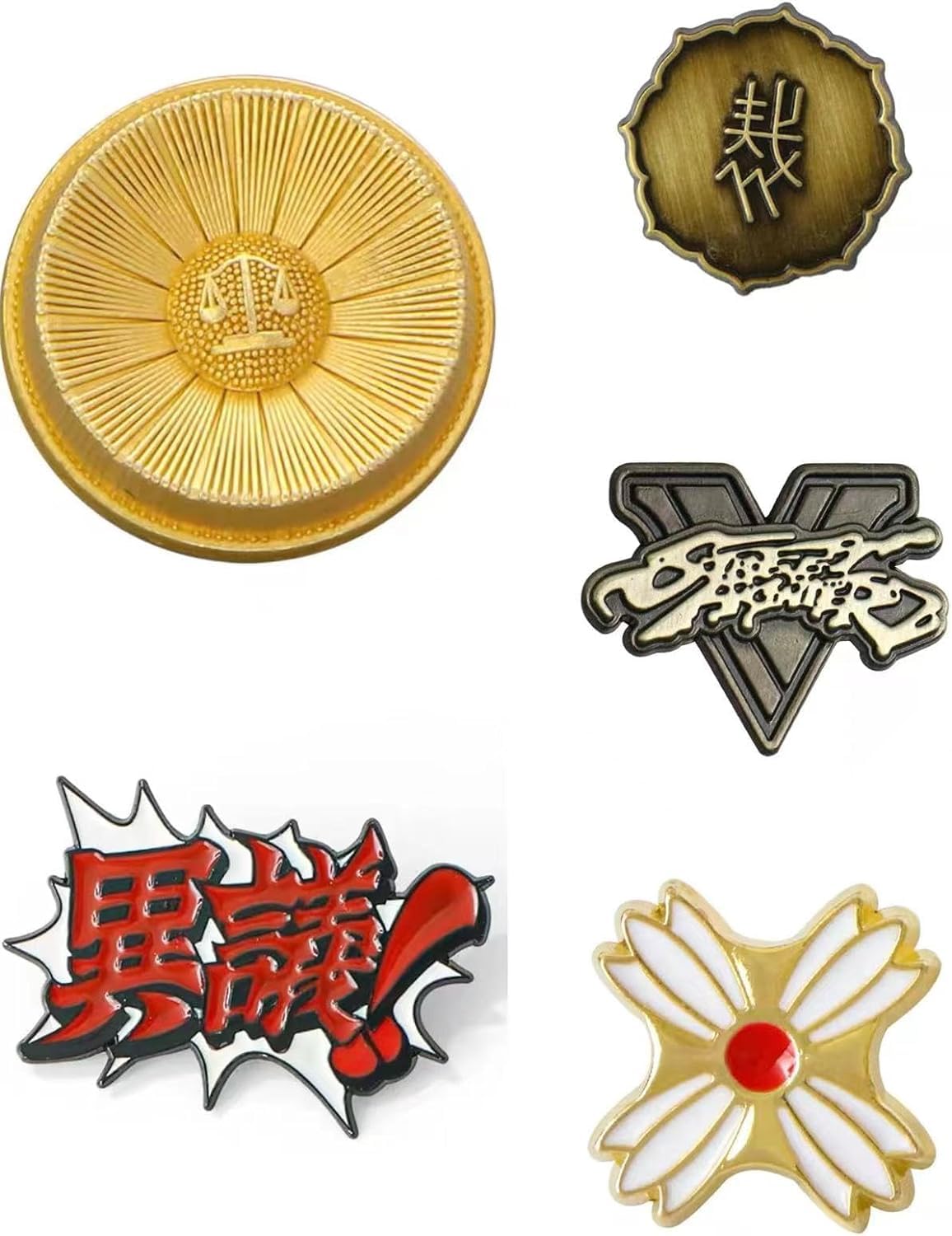 Amazon.co.jp: 逆転裁判 グッズ 逆転裁判 コスプレ道具 裁判官バッジ