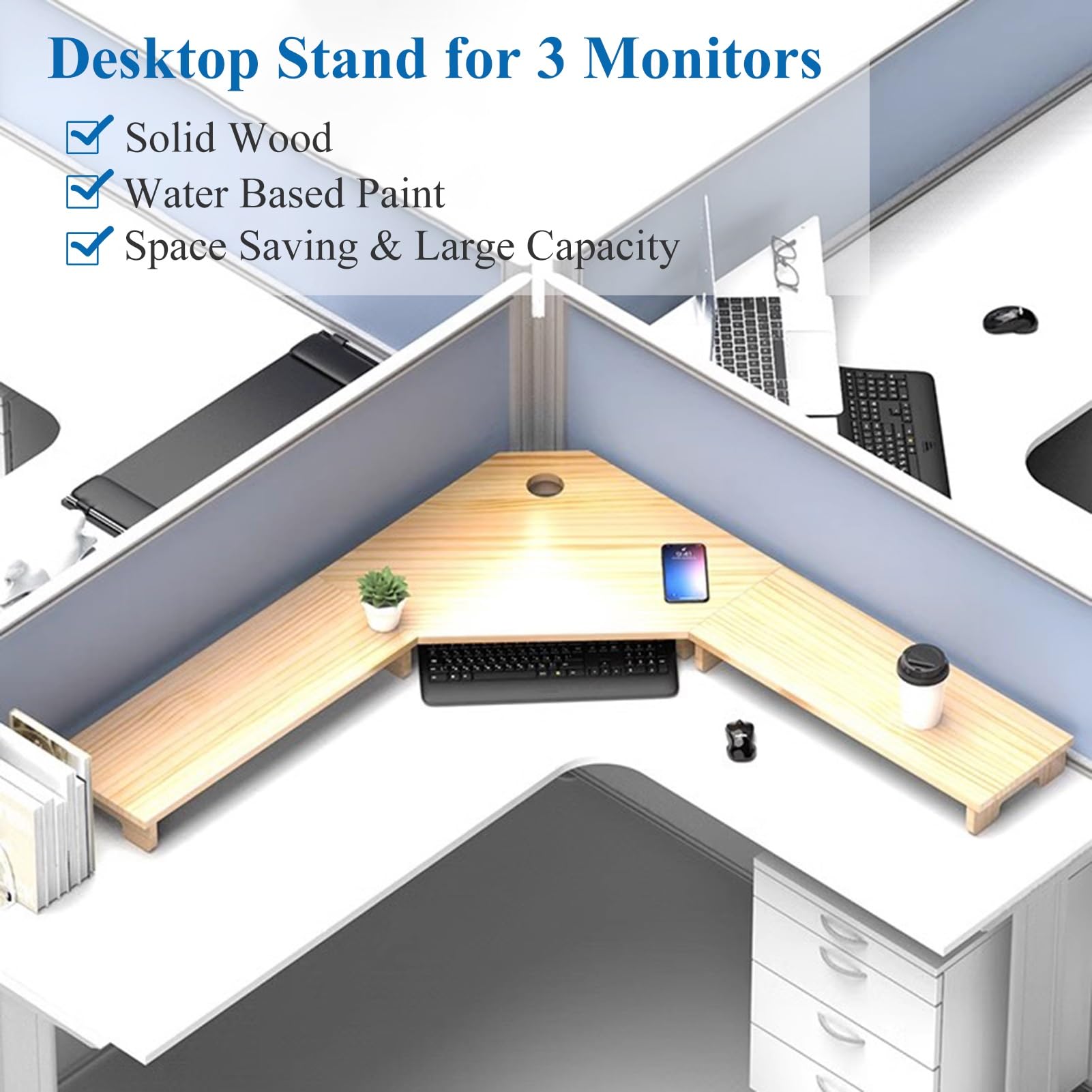 Amazon.co.jp: モニタースタンド 木製モニタースタンド ライザー L 字