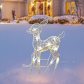 Amazon.co.jp: クリスマス飾り ガーデンライト 置物ライト 光る鹿
