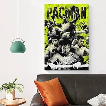 Amazon｜ボクシング パッキャオ パックマン サインポスター ホーム