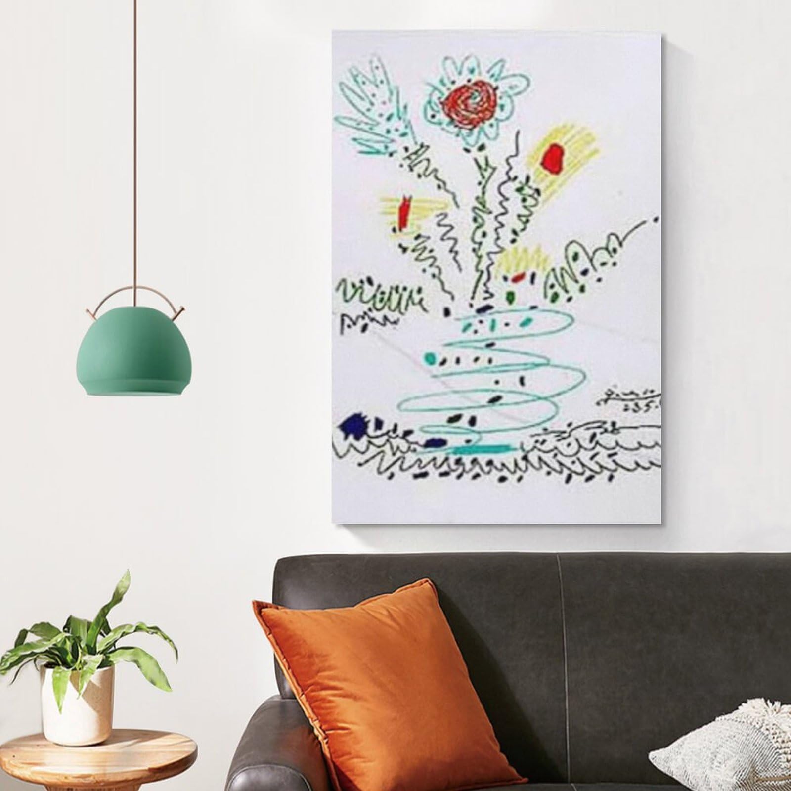 Amazon.co.jp: ポスター パブロ ピカソ サマーブーケ 額装品 アルミ製