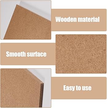 Amazon.com: CRASPIRE 3 Sizes Rectangle MDF Boards for Crafts 10.2