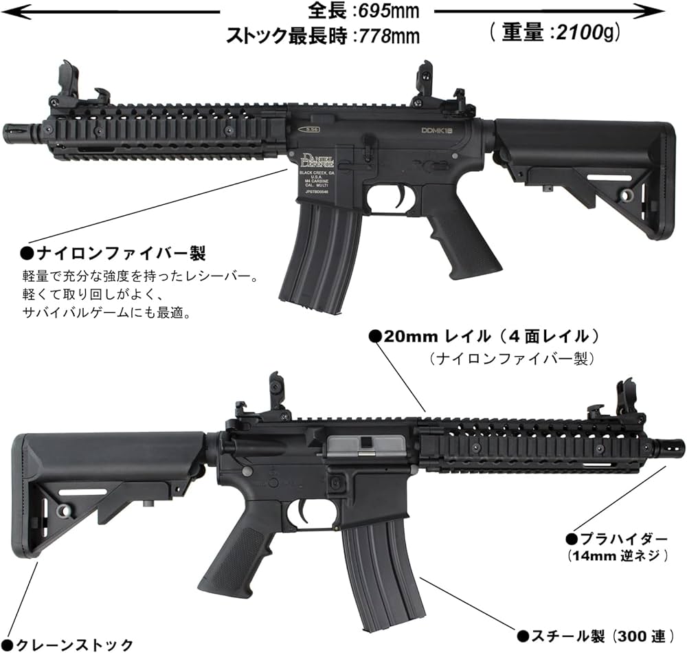 Amazon.co.jp: S&T Mk18 Mod.1 スポーツラインG3電動ガン BK(DANIEL