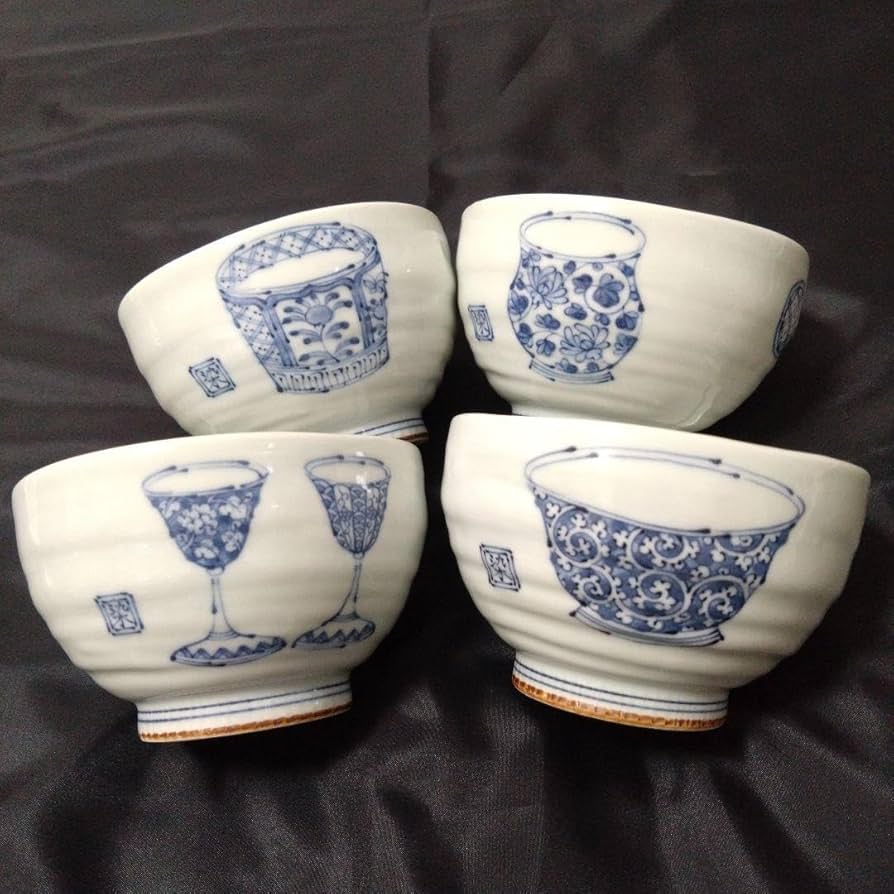 Amazon.co.jp: 有田焼 美染窯 時代絵 丼4個 元箱なし : ホーム＆キッチン