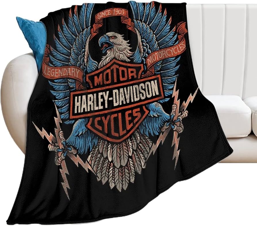 Amazon｜Harley-Davidson ハーレーダビッドソン 毛布 ブランケット