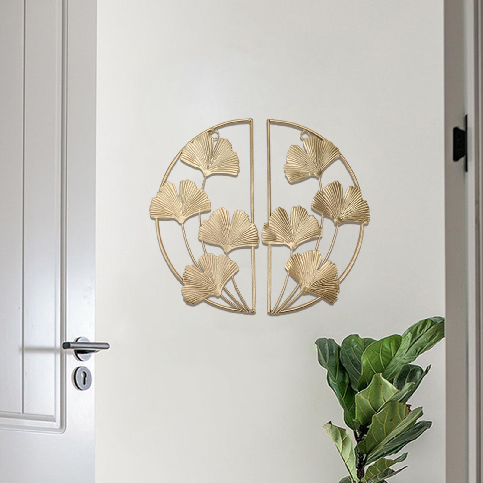 Amazon.co.jp: ANKROYU イチョウの葉アート、アイアンイチョウの葉の壁