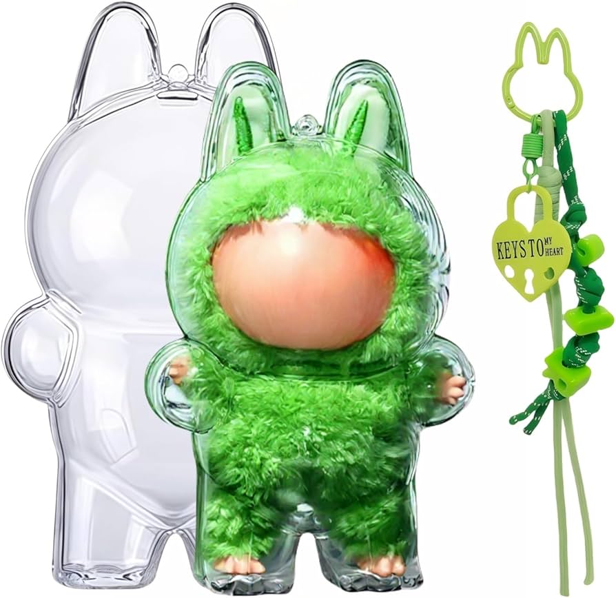 Amazon.co.jp: 多彩な色 LABUBU 専用 ケース 対応 (立つ姿) クリア