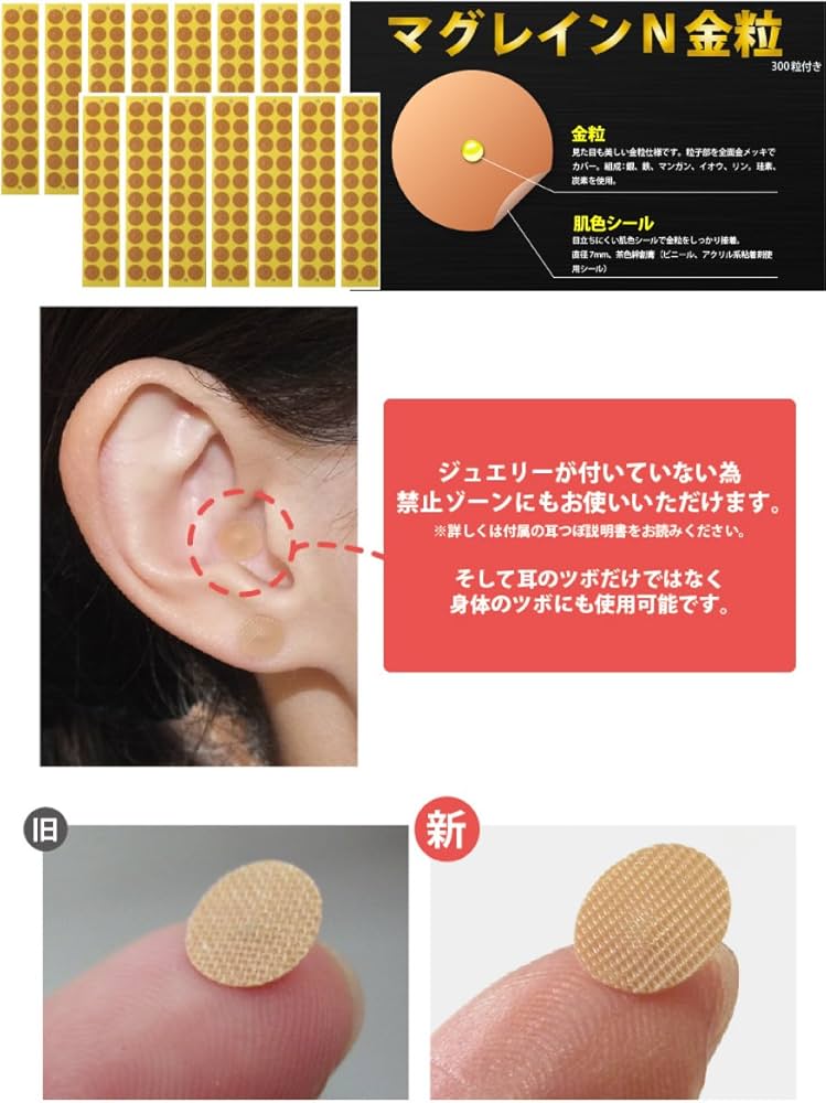 Amazon.co.jp: [クラフトハート] 耳つぼシール 【マグレイン N金粒