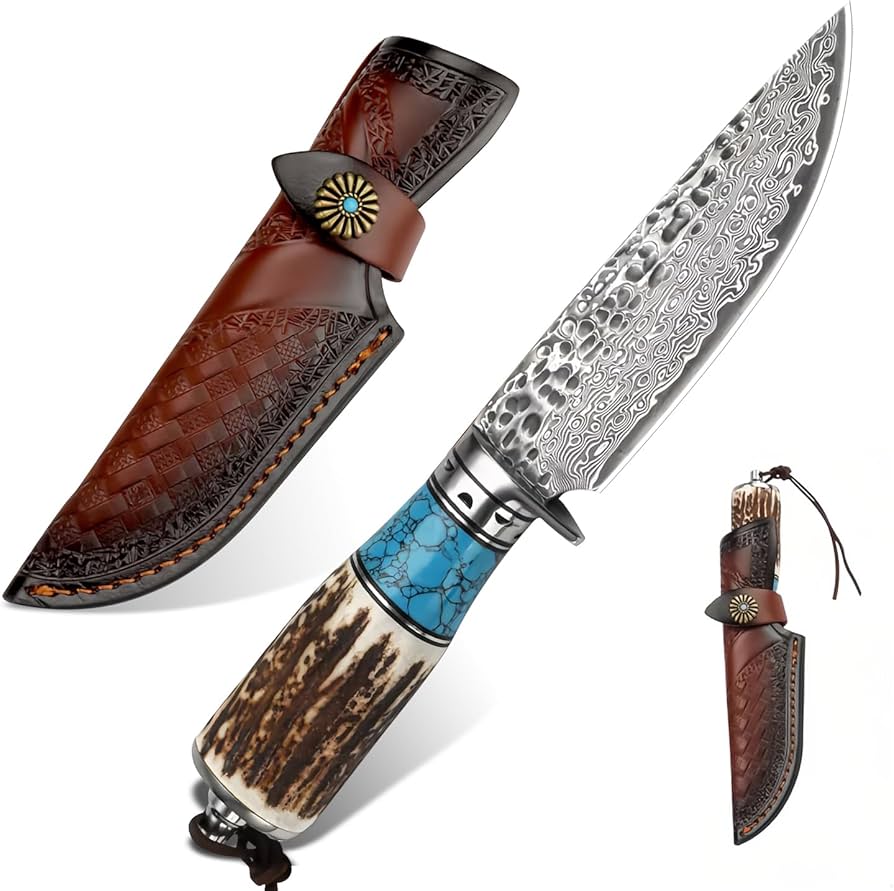 Amazon.co.jp: Sexybody アウトドアナイフ ダマスカスナイフ 刃渡り