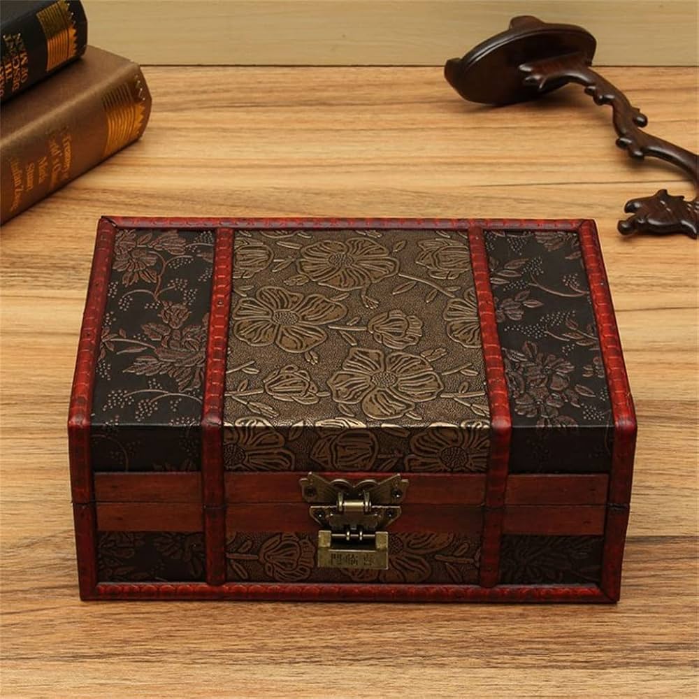 Amazon.co.jp: アンティーク木箱レトロ絶妙な収納ボックス中国