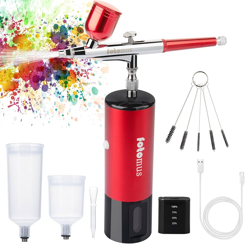 Amazon.co.jp: エアブラシ 充電式 コンプレッサー セット 脱着式