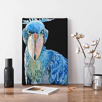 Amazon.co.jp: アートポスター フレーム 装飾画 鳥類 ハシビロコウ