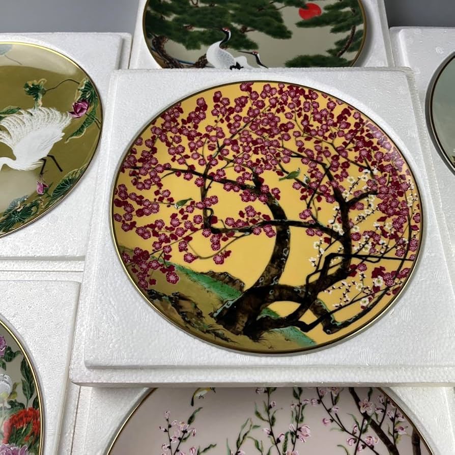 Amazon | 限定版 高級磁器 フランクリン ポーセリン 花鳥 十二ヶ月 絵