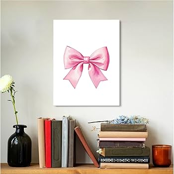 Amazon.co.jp: GLBUPIAL ピンクリボン リボン かわいい 水彩画 アート