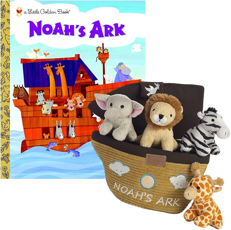 Amazon.com: Ebba Noah's Ark Plush Gift Set, Includes Book & 5