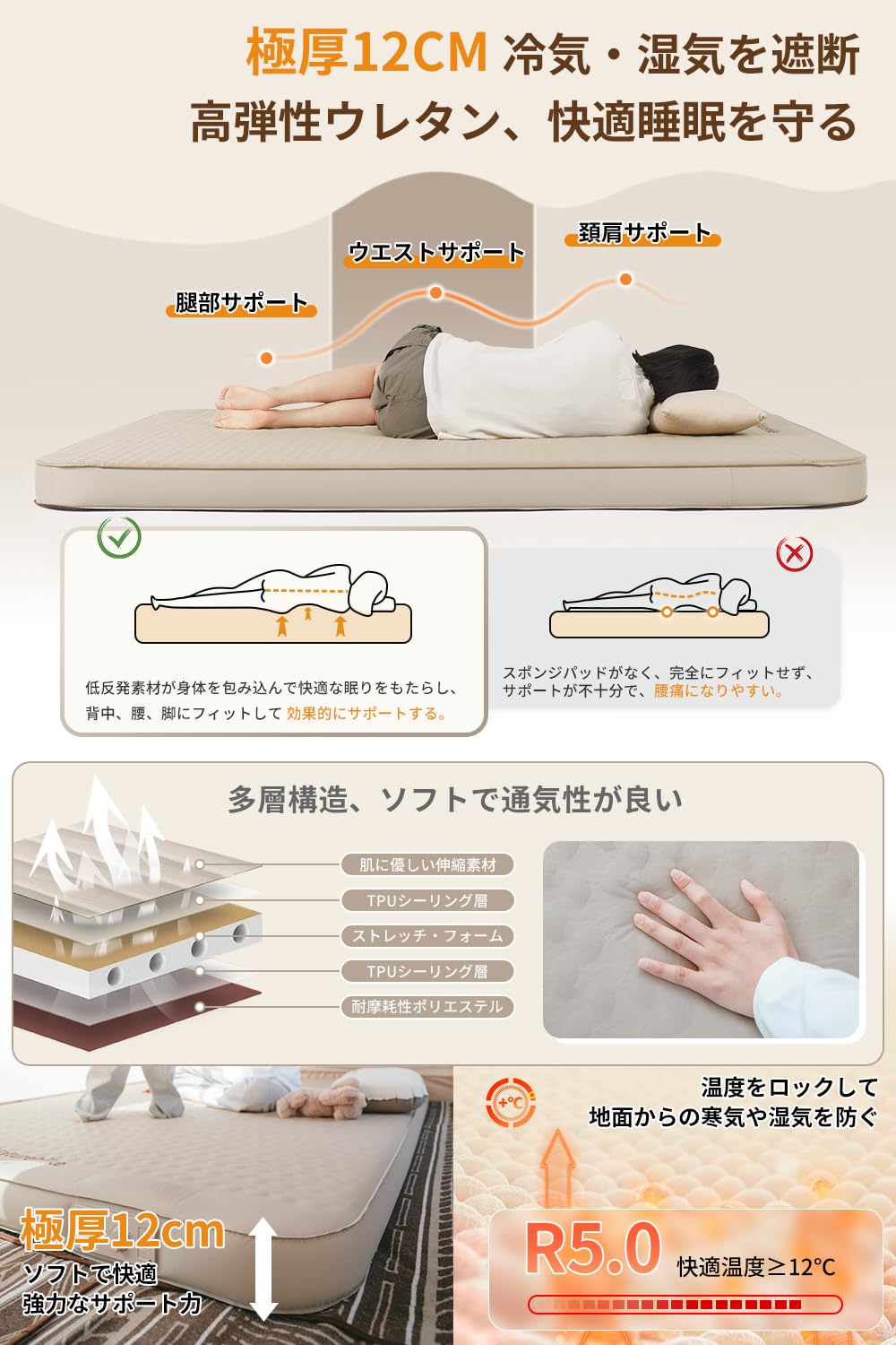 Amazon.co.jp: Naturehike 公式 インフレーターマット エアーマット